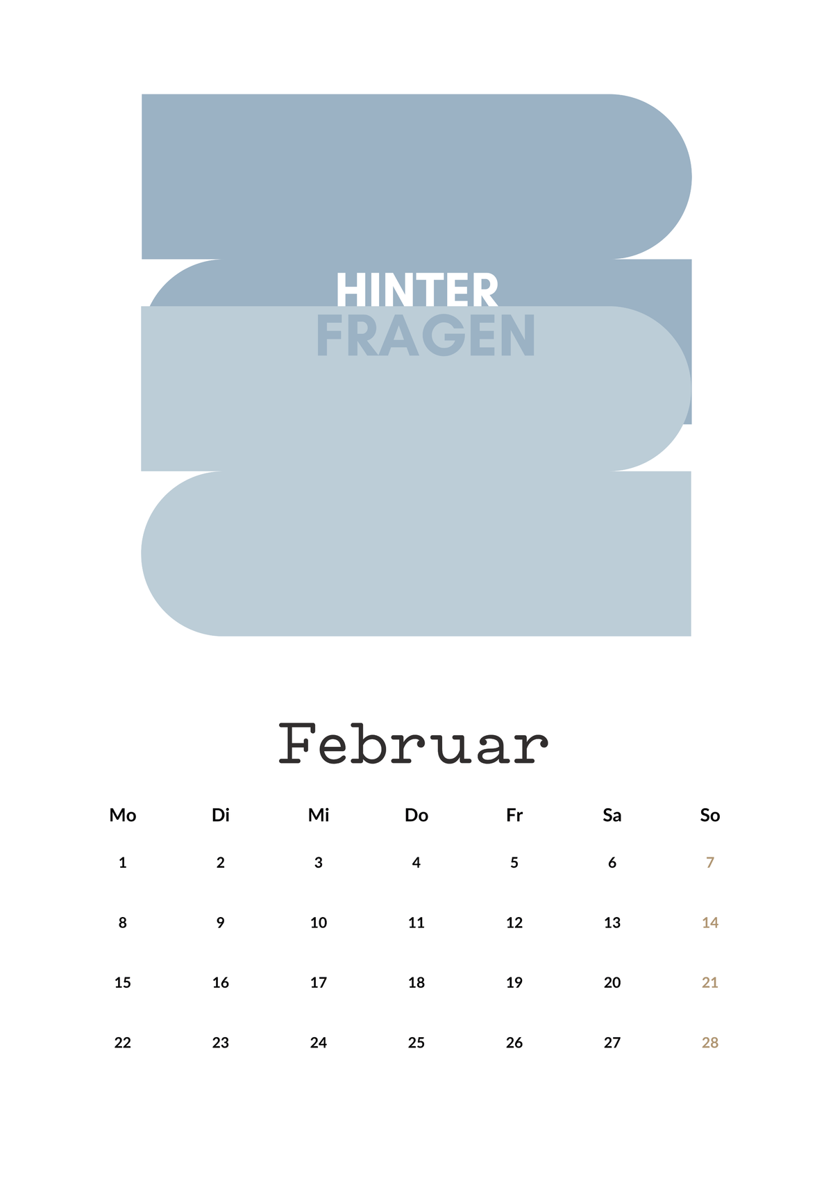 Der Ein-Wort-Kalender 2027 – 10er-Paket